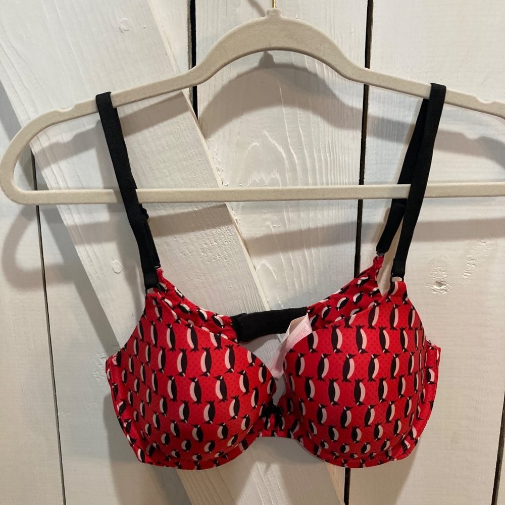 Victoria's secret penguin print demi bra 34 D
